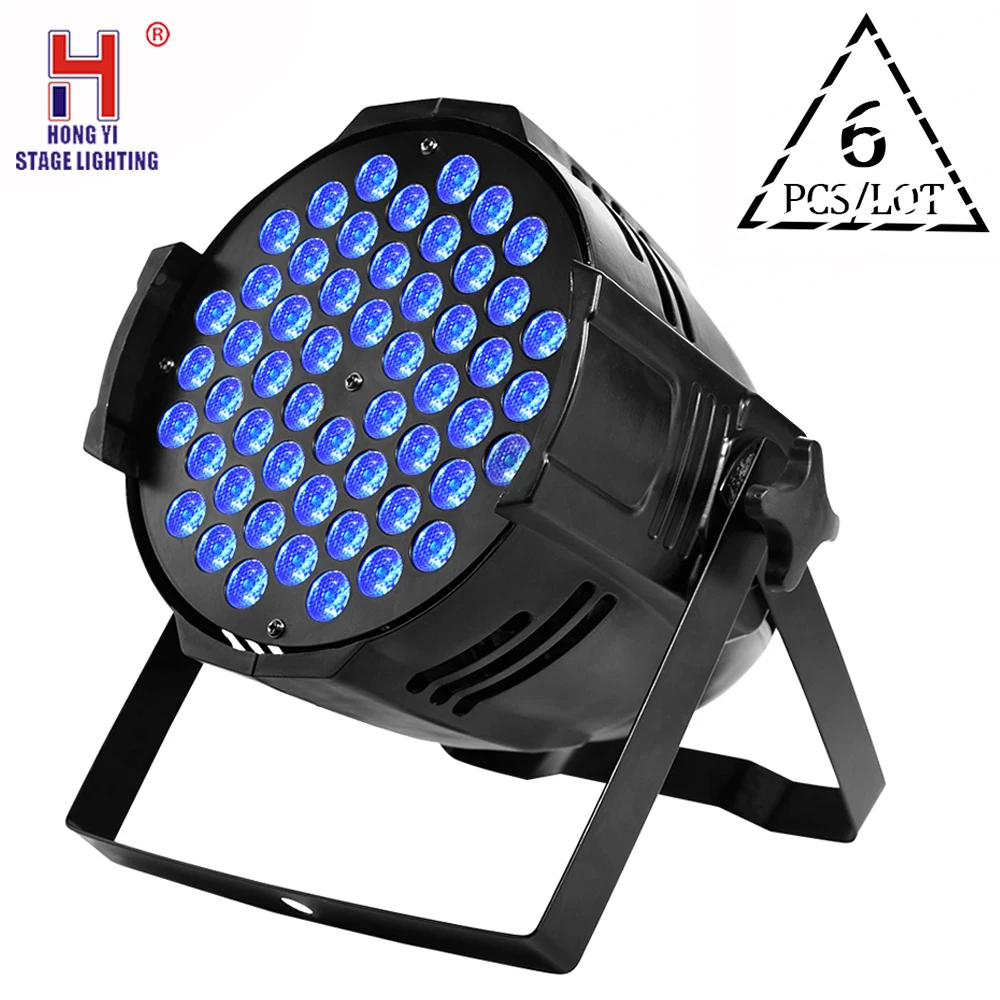 

54x3w led par stage light led RGB 8 channels DMX512 colour for club dj show home party 6pcs/lot