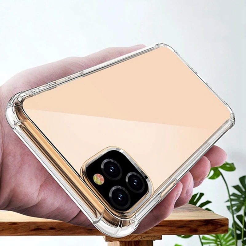 Чехол для iPhone 11 Pro Max прозрачный противоударный силиконовый мягкий чехол XR XS |