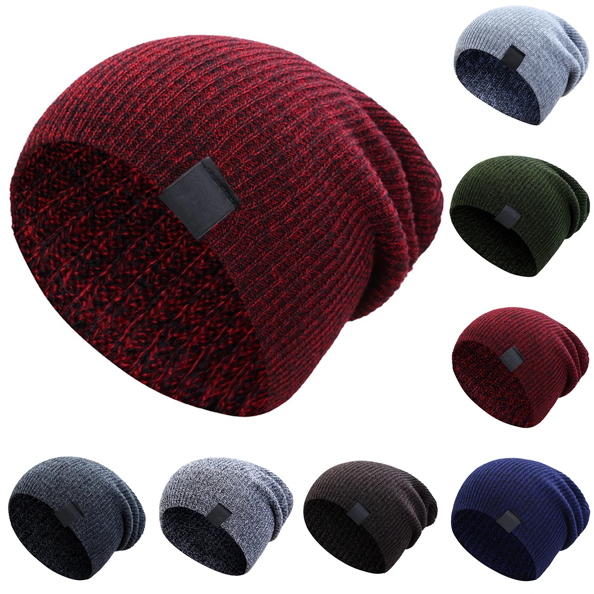 Puseky, вязаная шапка, женская шапка, зимняя, мужская, Skullies Beanies, теплая, повседневная, громоздкая шапка, вязаная шапка, вязаная шапка, женская, мешковатая шапка, дешево