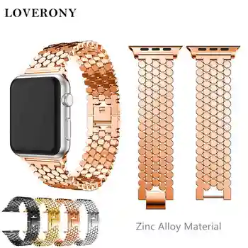 

LOVERONY Zinc Alloy Link Watchband 42mm 38mm For Apple Watch Series 5/4/3/2/1 Watch Strap For Apple iWatch Wristband Bracelet