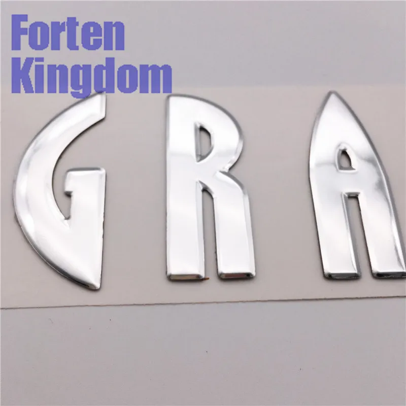 Forten Kingdom 10 шт. слово для Grandis хром автомобиль задний багажник эмблема 3D письмо Наклейка Хвост имя значок в форме пластины