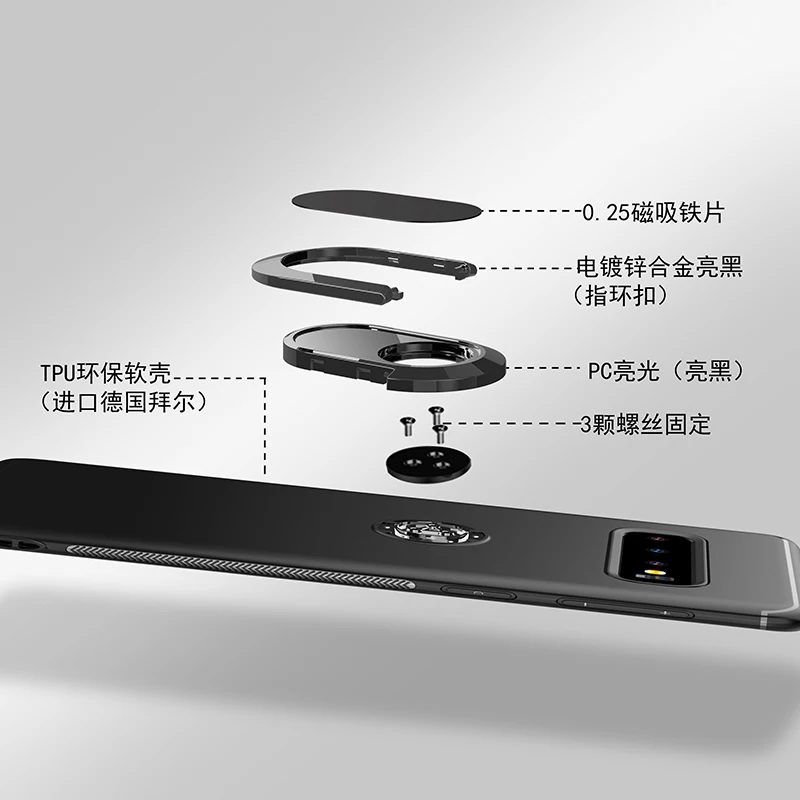 Кольцо Магнитный Корпус для Samsung Galaxy S8 S9 S10 Plus E Note 8 9 чехол автомобильный чехол для телефона задняя крышка Мягкий силиконовый Coque