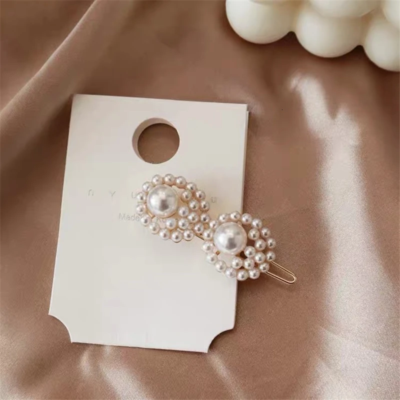 Two pearls Модная женская заколка для волос с жемчугом для девочек заколки для волос с цветком, животным, бабочкой Украшение во французском стиле заколки для волос ручной работы - Цвет: Two pearls