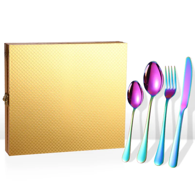 US $26.31 Spklifey Cutlery Set 16 Pcs Stainless Steel Dinnerware Fork Spoon Gold Cutlery Set Spoon And Fork Set Stainless Steel Cutlery