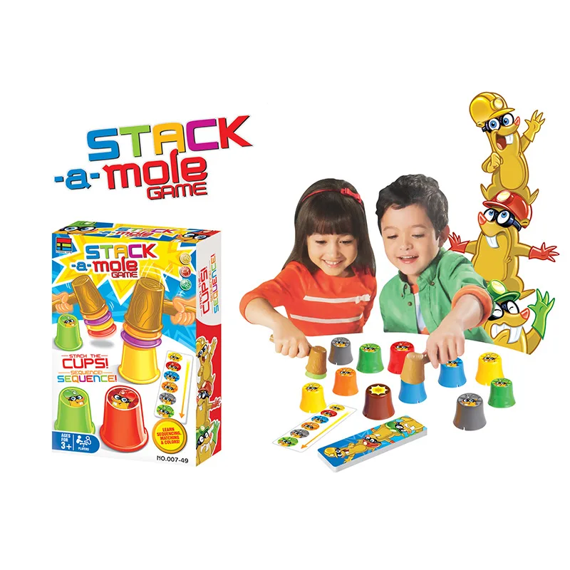 

Playing Hamster Game Marmot Tabletop Game with 2 A Hammer 12 PCs Cup Parent And Child Interactive Toy