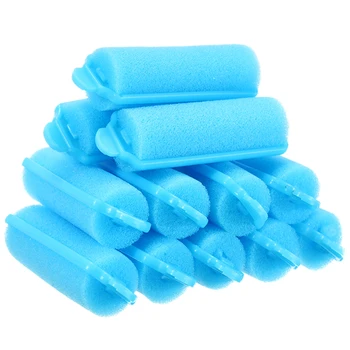 

12 Pcs/pack Professional Curler Hairdressing Tool Soft DIY Sponge Hair Styling Foam Hair Rollers Pink Styling Tools Color