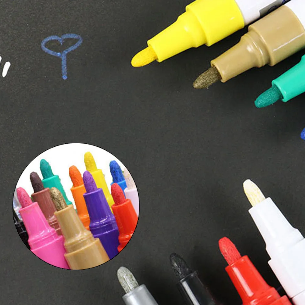 Paint Cleaner Car Wheel Tire Oily Painting Pen Auto Rubber Tyre Polishes Metal Permanent Marker Graffiti Touch Scratch Wet Wax