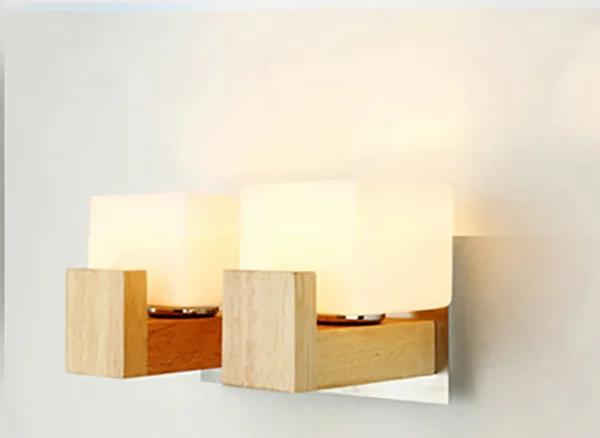 Japanese Bedside Wall Lamp LED Bedroom Simple Solid Wood Creative Living Room Hotel Aisle Bedside Lamp - Цвет абажура: D