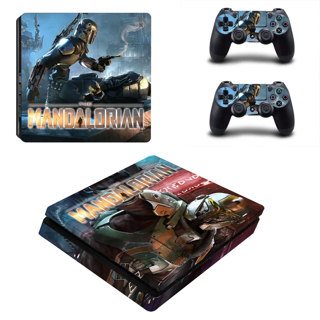 PS4 Slim Mandalorian sticker s PS 4 Play station 4 Slim Skin sticker Pegatinas для playstation 4 Slim консоли и контроллера