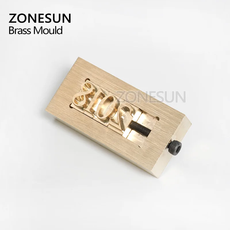 ZONESUN логотип на заказ металлический латунный брендинг железная форма для дерева