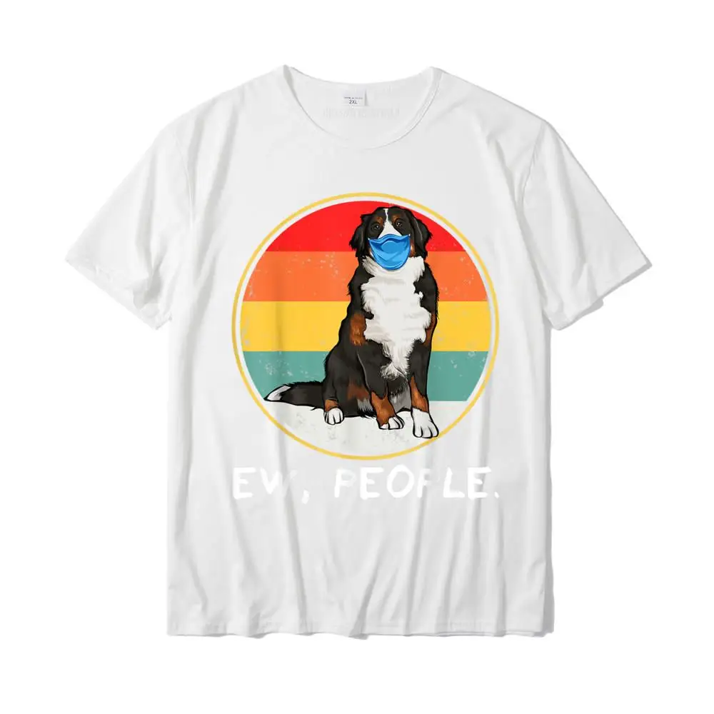  Funny Tops Shirts New Design Short Sleeve Men T-shirts TpicOriginaltitle Simple Style Summer T Shirts Crewneck Vintage Ew People Bernese Mountain Dog Dog Wearing Face Mask T-Shirt__26059 white