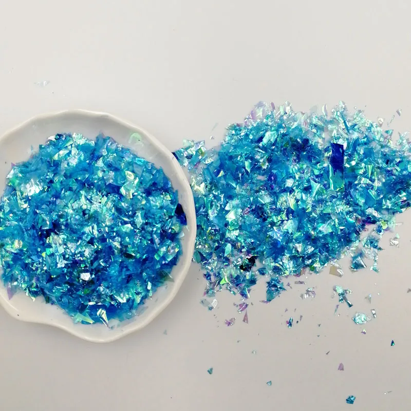 Blue 10/20g нерегулярные изоляционная бумага блесток DIY Блестки для ногтей красочные пайетками; Блестящие Блестки для нейл Арта(искусство украшения ногтей) для 3D украшение для ногтей - Цвет: Blue