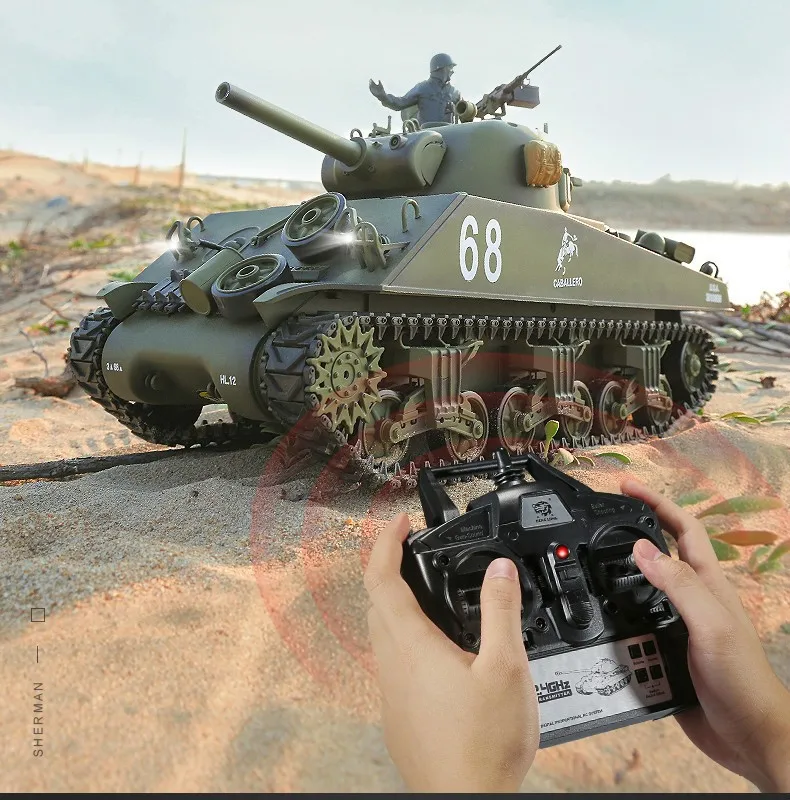 116 Launching Bullet US sherman Heavy Remote Control Tank 20Mins