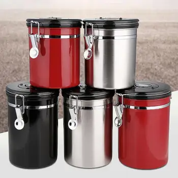 

1.5/1.8L Airtight Coffee Container Storage Canister Set for Coffee Beans Gound Spices Food Tea Container Caddy Kitchen Tool
