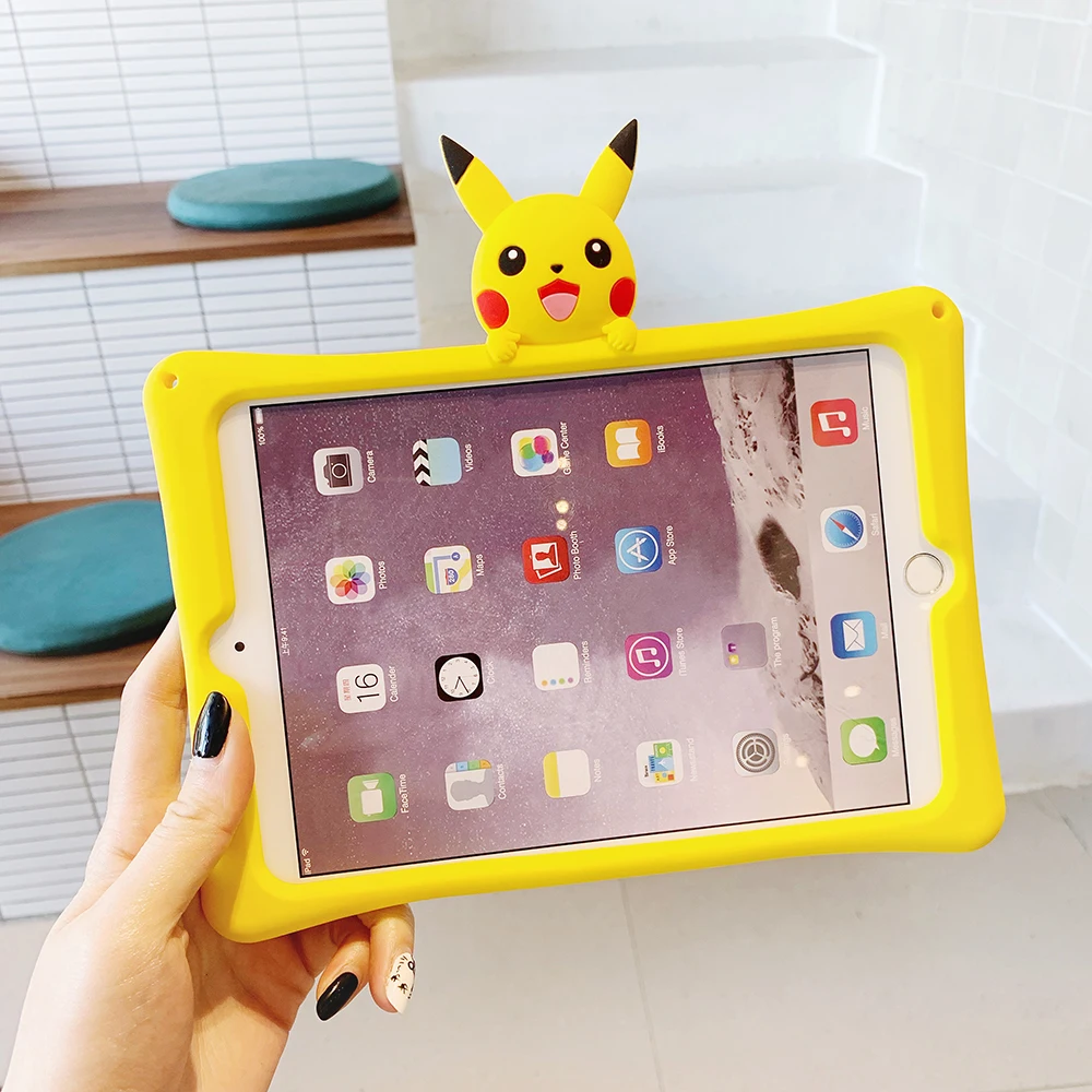 Детский противоударный безопасный Чехол с изображением Пикачу для iPad Mini 7,", чехол для планшета с мультяшным рисунком для нового iPad 10,2 iPad Air 2 iPad 10,5