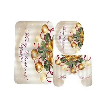 

Christmas Bathroom Waterproof Shower Curtain Toilet Shower Curtain