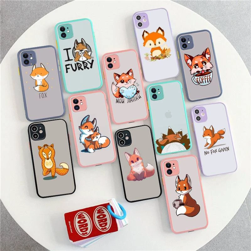 Anime funny foxs lovely cute Phone Case for iPhone 11 12 13 mini pro XS MAX 8 7 6 6S Plus X 5S SE 2020 XR case xr phone case