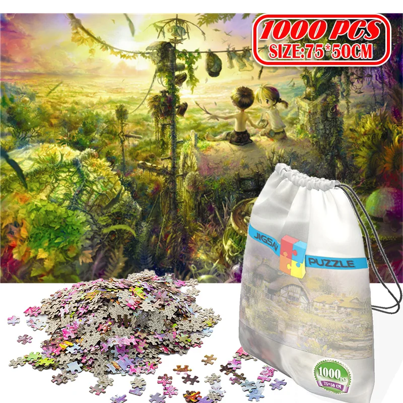 

1000Pcs Children of the Sun 3D Jigsaw Puzzles Adults Game Toys for Toys Boring Game Building Assembling Educational Toys
