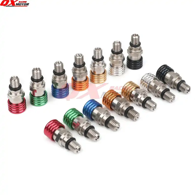 Motorcycle M5x0.8mm Fork Bleeder Relief Valves Fork Relief Valve for CRF YZF KXF RMZ Kayo BSE Dirt Bike Motocross Enduro Supermoto Off Road Gold