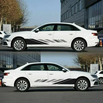 

2Pcs Car Sticker Door Side Decal Waterproof Fade-resistant Replacement