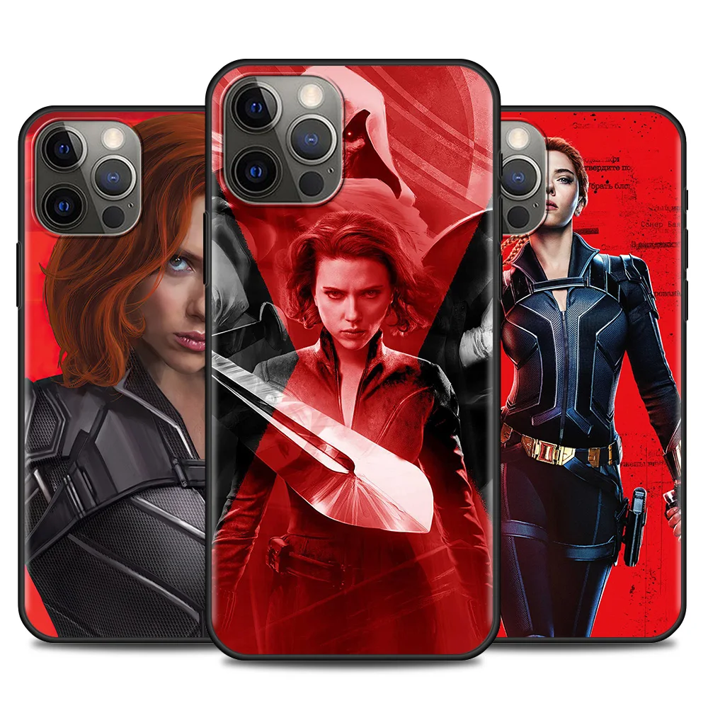 iphone 13 pro max cover Phone Case For Apple iPhone 11 13  12 Pro Max 12 13 Mini XR X 7 6S 8 6 Plus XS SE2020 5 5S Coque Black Widow 2021 Movie iphone 13 pro max clear case