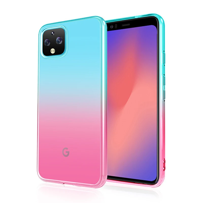 Градиентный цветной чехол для телефона Google Pixel 4 4XL 3A 3A XL раскладной; Мягкий ТПУ силиконовый чехол для Google Pixel 3A 3AXL