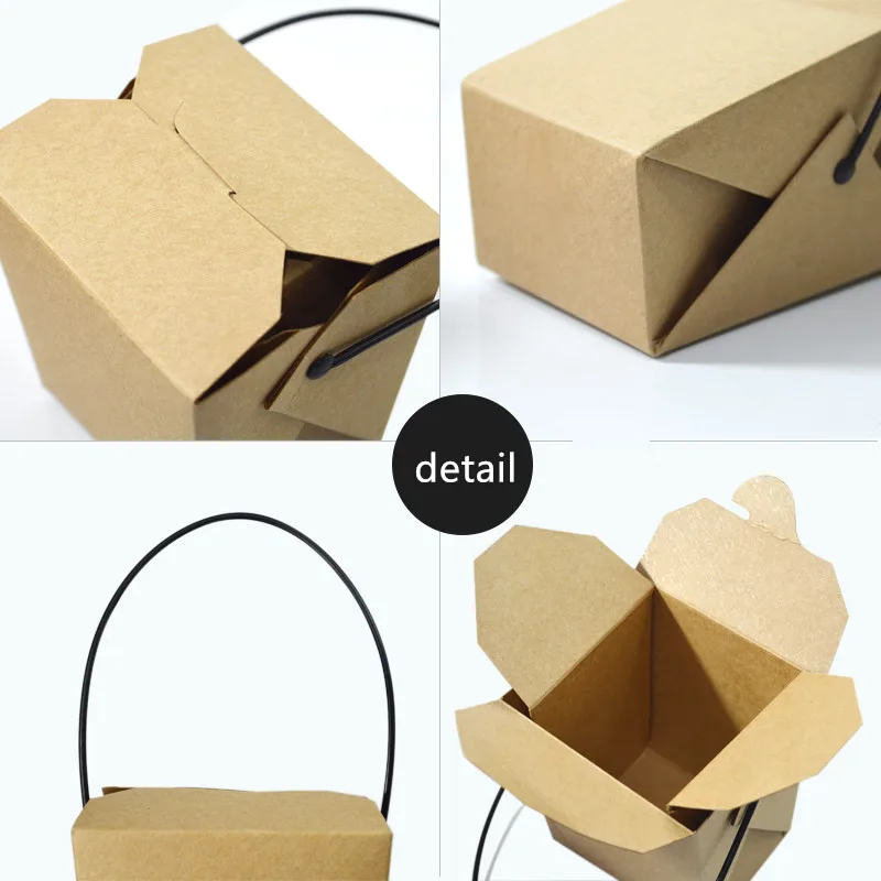 50 шт креативные крафт-бумажные упаковочные стаканчики на вынос 8 унций 16 унций 26 унций 32 унций лапша паста десерт торт пищевой упаковочный контейнер