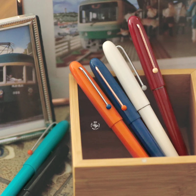 

Kaco Retro Fountain Pen Extra Fine 0.38mm with Ink Cartridge Gift Set Smooth Writing Student Practice Handwriting Pens