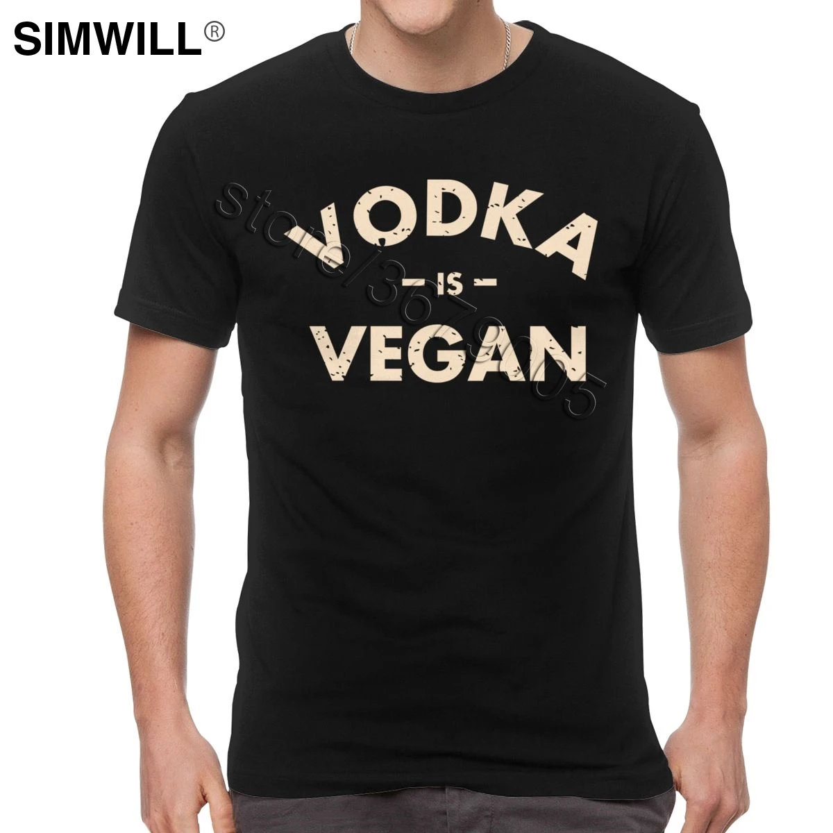 Трендовая городская футболка Vodka Is Vegan, Мужская забавная футболка с короткими рукавами, хлопок, топы с принтом, красивый подарок