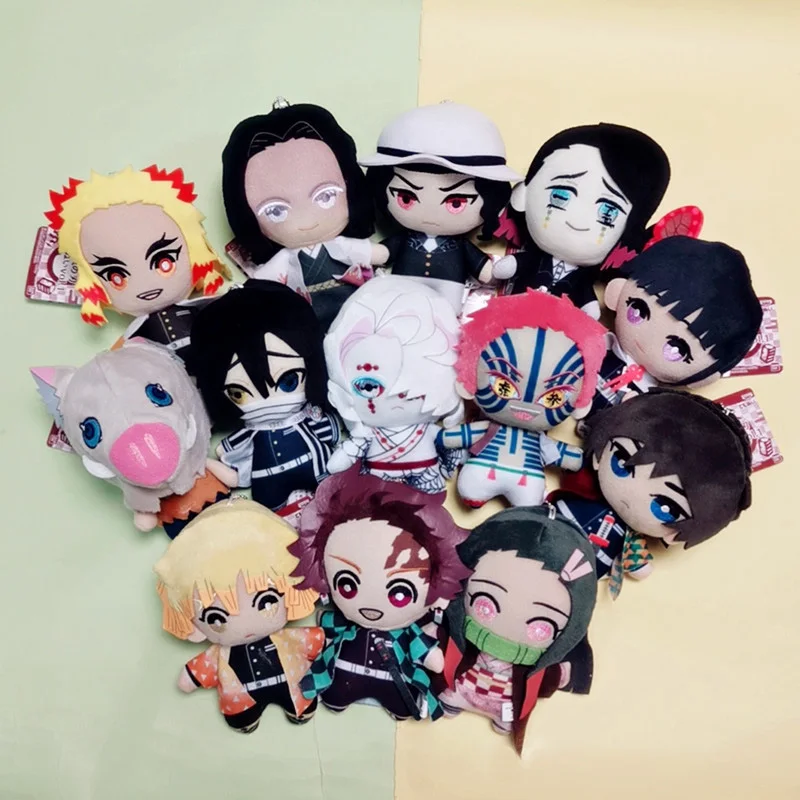 Brinquedos de pelúcia de anime demon slayer, 10cm, desenho animado, kamado  tanjirou agatsuma zenitsu kamado nezuko, boneco de pelúcia, presente para  crianças