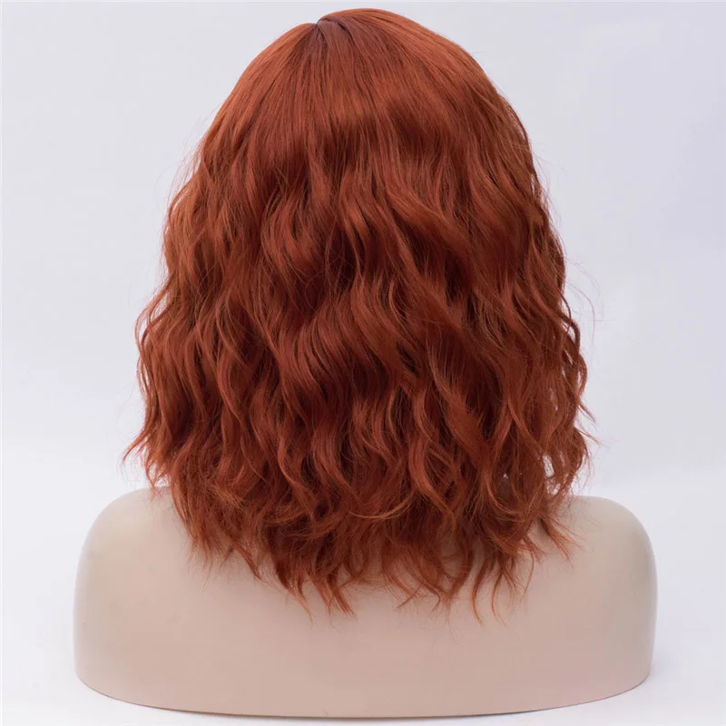 Жук MSI Wigs женские розовые парики Короткие вьющиеся термостойкие 14 дюймов Синтетические волосы зеленый парик для черно-белых женщин косплей боб парики - Цвет: Жук