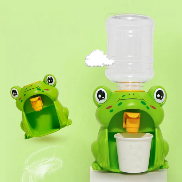 Mini Pet Cartoon Water Dispenser Drinking Cool Simulation Appliance Pretend Play Children Kitchen Toy Gift Fountain Toy for Kids 5
