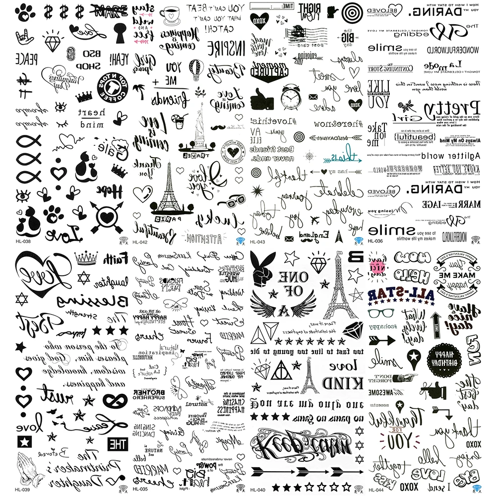 5pcs Set Gesture Tatoo Tattoo Letter Temporaire Femme Waterproof Flying Target Water Face Aircraft Temporary Butterfly Temporary Tattoos Aliexpress