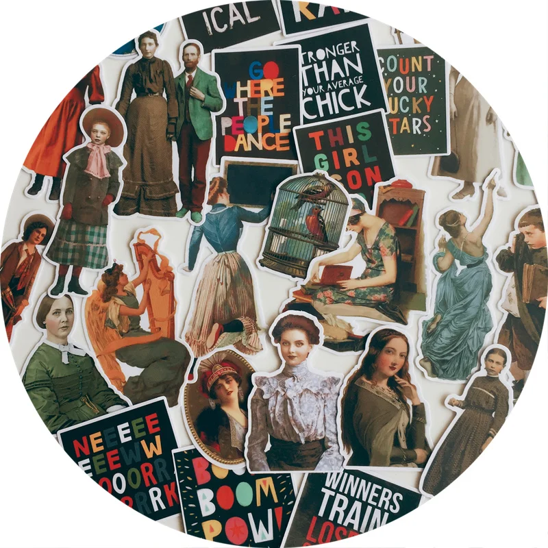 31Pcs/Pack Travel Lady Gentleman Sticker DIY Craft Scrapbooking Album Junk Journal Happy Planner Decorative Stickers