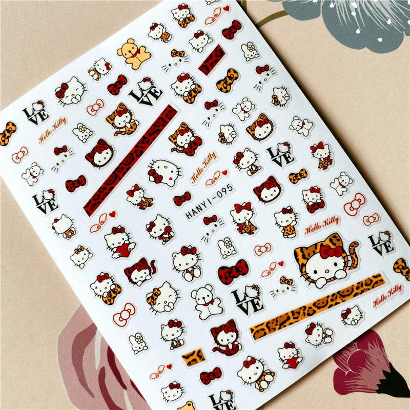HANYI-068-077-275 животное кошка Hellokitty 3D задний клей для ногтей Наклейка для ногтей украшение для ногтей инструмент для ногтей украшение для ногтей - Цвет: HANYI-095
