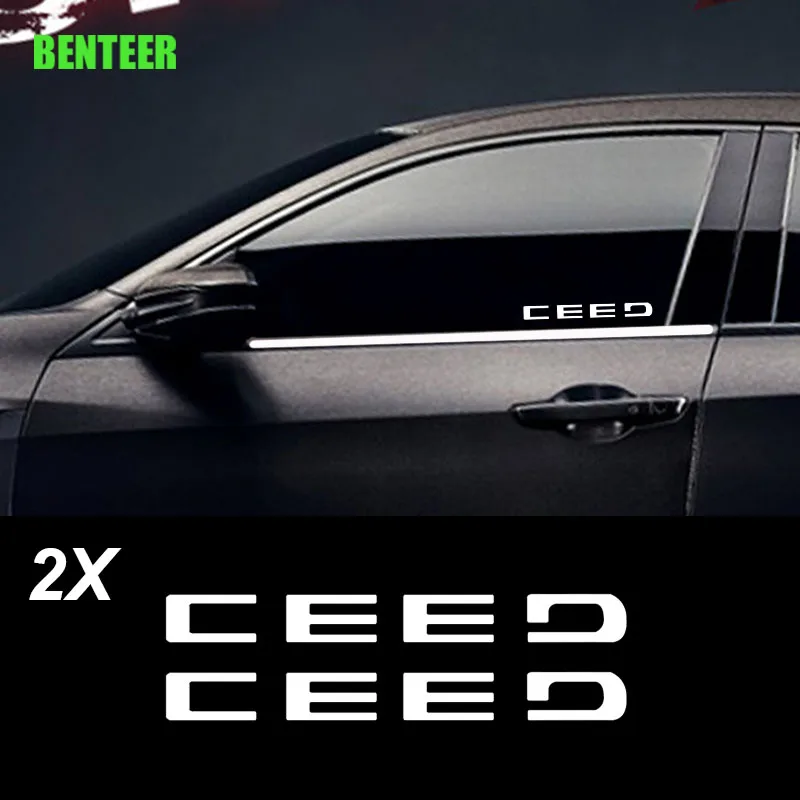 

2pcs car windows sticker for kia ceed