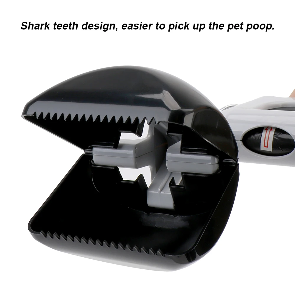 Poop Pick Up Holder Pet Accessories Outdoor Cleaning Tools Pet Pooper Scooper 1 Roll Garbage Bags 2 In 1