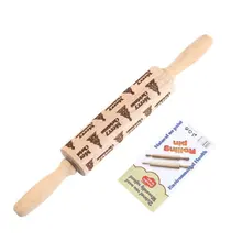 Скалка деревянная кухонная экологическая Bakng плесень тиснение Плесень DIY вечерние инструменты для торта печенья резьба Рождественская елка