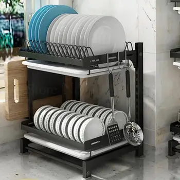 

Stainless steel kitchen racks, dish racks, wall-mounted dishes, dish storage racks, punch-free dishes, drain racks