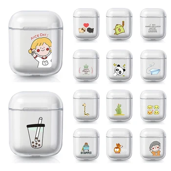 

Transparent Wireless Earphone Charging Cover for Apple AirPods 1 2 Cases Hard PC Bluetooth Box Headset Clear Protective Bags