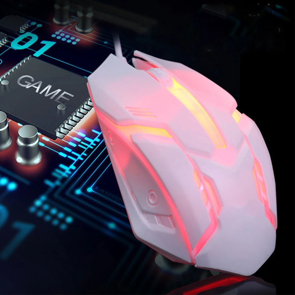 Игровой Мышь светодиодный 7 Подсветка USB Проводная геймерская оптическая мышь