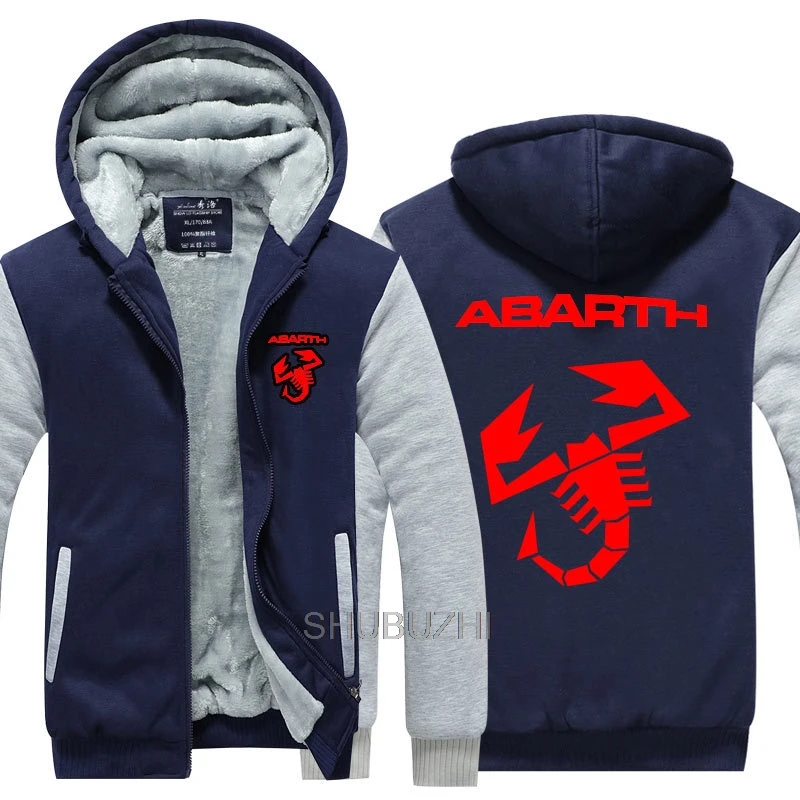 Новая модель Мужская куртка с логотипом автомобиля Abarth пальто Зимняя Повседневная утолщенная толстовка на молнии модная одежда - Цвет: same as picture