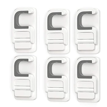 

6Pcs Wall Mounted Mop Holder Hooks Broom Mop Organizer for Bathroom Kitchen Toilet Brush Mops Clip Rack Kitchen