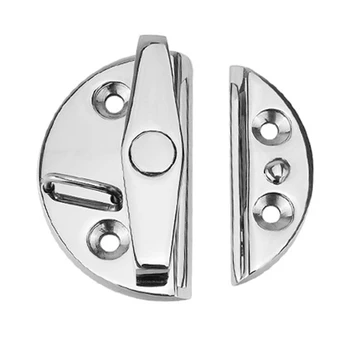 

Durable Stainless Steel Buckle Portable Accessories Corrosion Resistant Door Clasp Hatch Lock Box Cabin Boat Hardware Round
