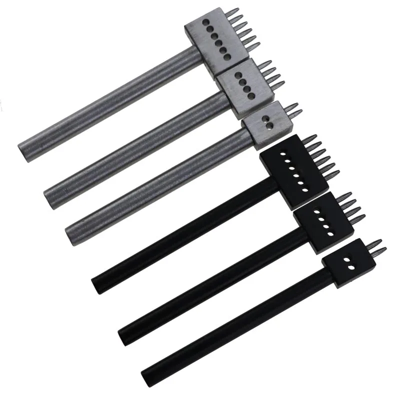 

Leather Craft Punching Tool 4mm 2/4/6 row of holes craft leather drilling tool
