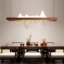 Китайские светодиодные подвесные лампы современные минималистские подвесные светильники для столовой прямоугольные светодиодные подвесные лампы альпийские подвесные светильники