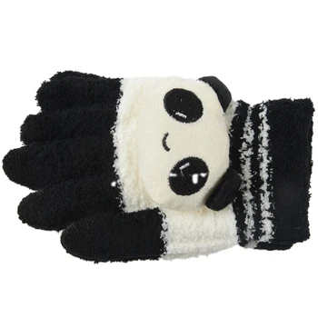 

Women Winter Sweet Panda Design Touchsn Gloves Black White