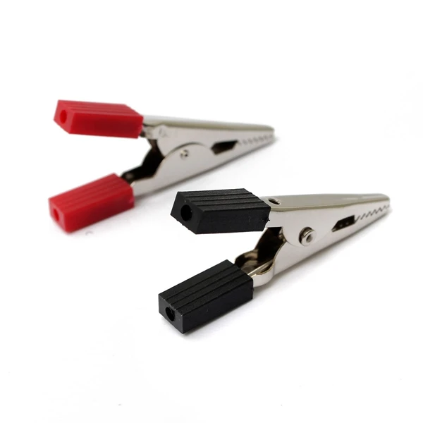 Crocodile Car Caravan Van Battery Test Lead Clips Battery Alligator Clips Red + Black 5cm 50mm 2pcs alligator clips,electric test clamp,test leads,alligator clip adapter