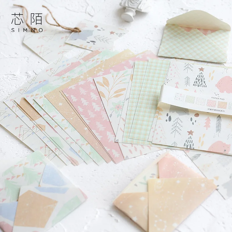 16 шт./лот Kawaii memo pad многоцелевой декоративный материал оригами для DIY наклейки Скрапбукинг Канцелярские Принадлежности для школьников, студентов
