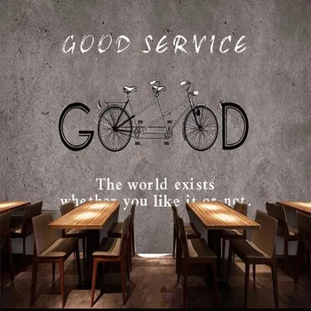 

Milofei manufacturers custom European cement wall bicycle background wallpaper mural